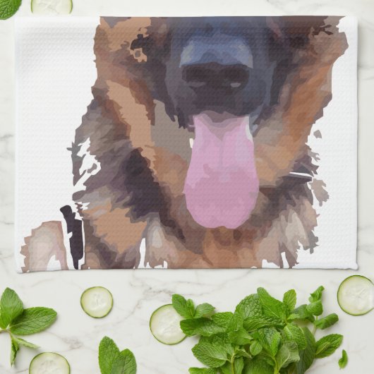 Schäferhund Handtuch (Gefaltet)