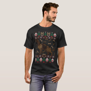 Schäferhund-hässliche Weihnachtsstrickjacke lust T-Shirt