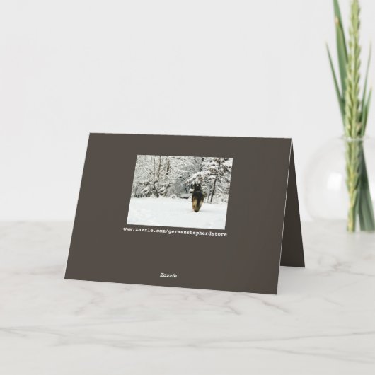 Schäferhund-Haustier-Verlust-Beileid Karte (Rückseite)