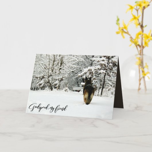 Schäferhund-Haustier-Verlust-Beileid Karte (Gelbe Blume)