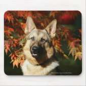 Schäferhund-Herbst-Blätter Mousepad (Vorne)