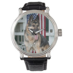 Schäferhund-Hund Armbanduhr