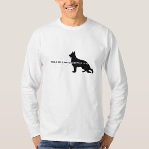 Schäferhund-Hund - Drogen-SchnüffelnHundeshirt T-Shirt