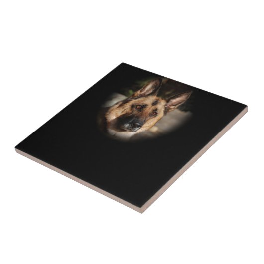 Schäferhund-Hund Fliese (Seite)