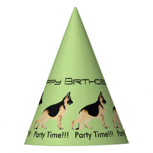 Schäferhund-Hund - Geburtstag Partyhütchen