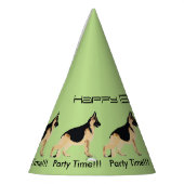 Schäferhund-Hund - Geburtstag Partyhütchen (Links)