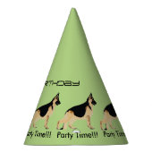 Schäferhund-Hund - Geburtstag Partyhütchen (Rechts)