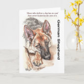 Schäferhund-Hund "gefühlvoll " Karte (Gelbe Blume)