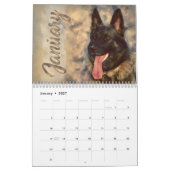 Schäferhund-Hund GSD 2018 - Aquarell Kalender (Jan 2027)