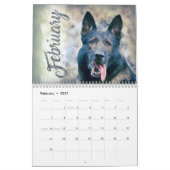 Schäferhund-Hund GSD 2018 - Aquarell Kalender (Feb 2027)