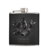 Schäferhund-Hund - GSD Flachmann (Vorderseite)