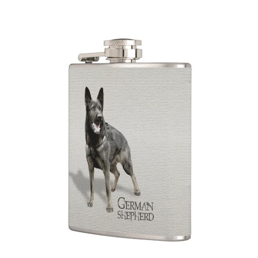 Schäferhund-Hund - GSD Flachmann (Links)