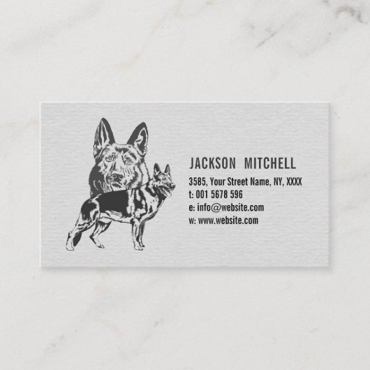 Schäferhund-Hund - GSD Visitenkarte (Vorderseite)