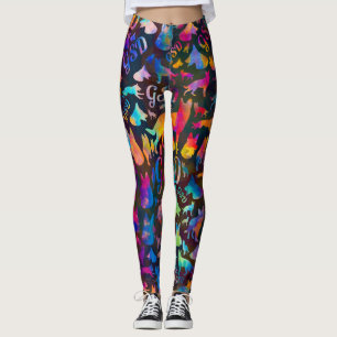 Schäferhund-Hund GSD - Watercolor-Silhouetten Leggings