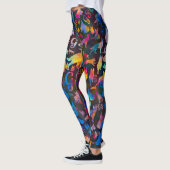 Schäferhund-Hund GSD - Watercolor-Silhouetten Leggings (Links)
