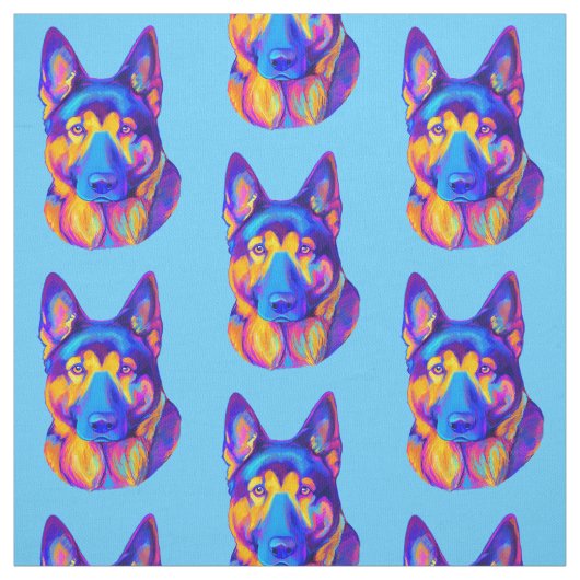 Schäferhund-Hund in den Farben Stoff (Muster)