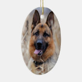 Schäferhund-Hund Keramik Ornament (Rechts)