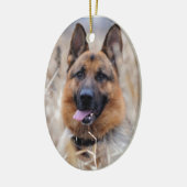 Schäferhund-Hund Keramik Ornament (Links)