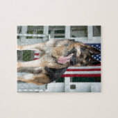 Schäferhund-Hund Puzzle (Horizontal)