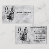 Schäferhund-Hund Visitenkarte (Vorne/Hinten)
