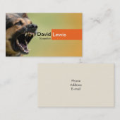 Schäferhund-Hund Visitenkarte (Vorne/Hinten)