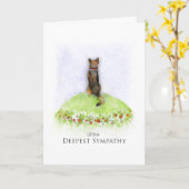 Schäferhund-HundeBeileids-Karte Karte (Gelbe Blume)