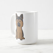 Schäferhund-HundeCartoon Kaffeetasse (Vorderseite Links)