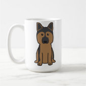 Schäferhund-HundeCartoon Kaffeetasse (Links)