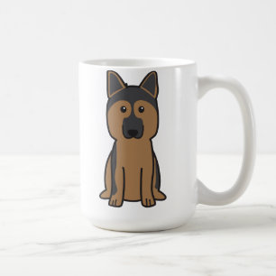 Schäferhund-HundeCartoon Kaffeetasse