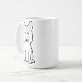 Schäferhund-HundeCartoon Kaffeetasse (Vorderseite Links)
