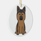 Schäferhund-HundeCartoon Keramikornament (Rechts)