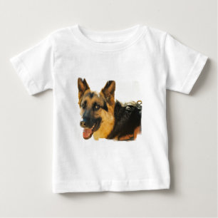 Schäferhund-HundeFoto-Baby-Shirt Baby T-shirt