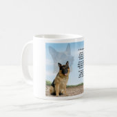 Schäferhund-Hundefreund-Gedicht-Tasse Kaffeetasse (Vorderseite Links)