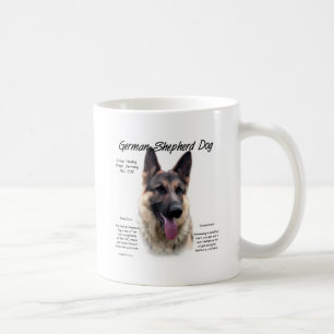 Schäferhund-Hundegeschichtsentwurf Kaffeetasse