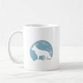 Schäferhund-Hundemond Kaffeetasse (Links)