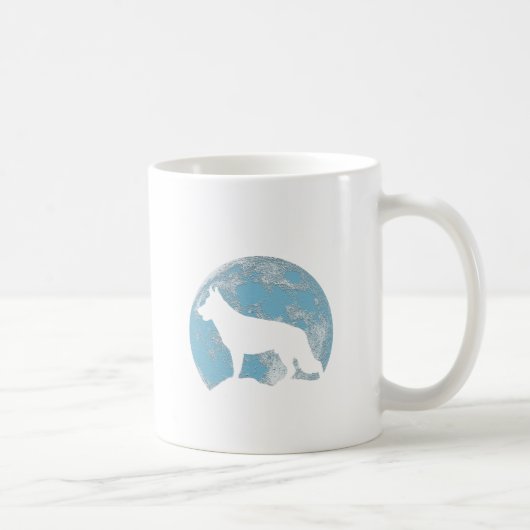 Schäferhund-Hundemond Kaffeetasse (Rechts)
