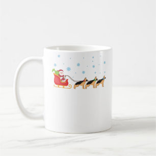Schäferhund-Hunderen-Weihnachten Weihnachtsmanns Kaffeetasse