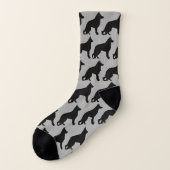 Schäferhund-HundeSilhouette-Muster Socken (Links - Außen)