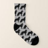 Schäferhund-HundeSilhouette-Muster Socken (Rechts - Außen)