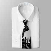 Schäferhund-HundeSilhouetten - Grayscale Krawatte (Gebunden)