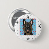 Schäferhund-Hundet-shirts und -geschenke Button (Vorne & Hinten)