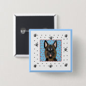 Schäferhund-Hundet-shirts und -geschenke Button (Vorne & Hinten)