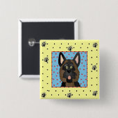 Schäferhund-Hundet-shirts und -geschenke Button (Vorne & Hinten)