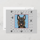 Schäferhund-Hundet-shirts und -geschenke Postkarte (Vorne/Hinten)