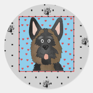 Schäferhund-Hundet-shirts und -geschenke Runder Aufkleber