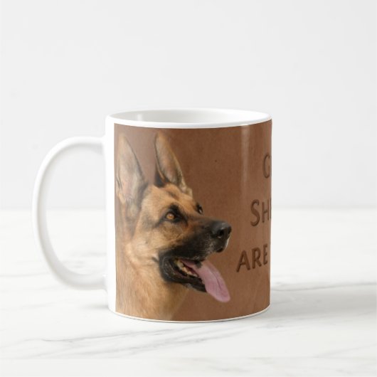 Schäferhund-HundeTasse Kaffeetasse (Links)