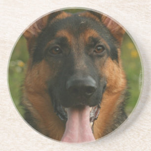 Schäferhund-HundeUntersetzer Sandstein Untersetzer