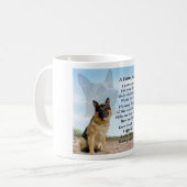Schäferhund-Hundevater-Gedicht-Tasse Kaffeetasse (Vorderseite Links)