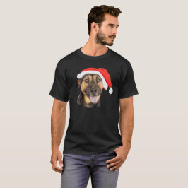Schäferhund-HundeweihnachtsWeihnachtsmannmütze T-Shirt