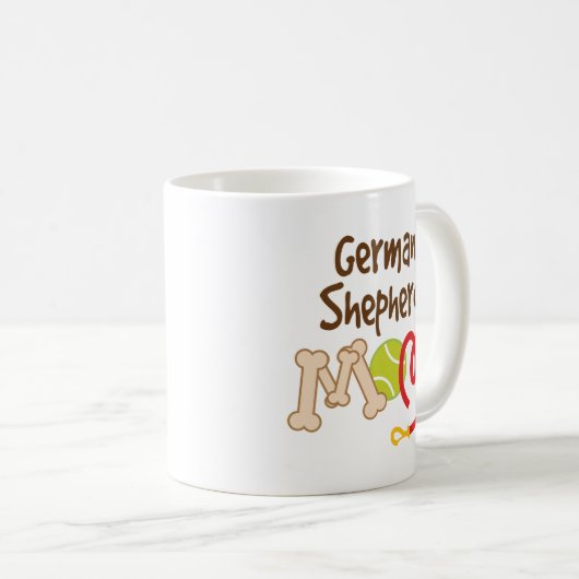 Schäferhund-Hundezucht-Mama-Geschenk Kaffeetasse (VorderseiteRechts)